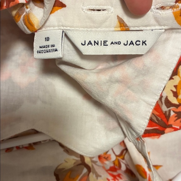 Janie and Jack Floral White and Orange Dress - Picture 5 of 5